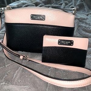 Kate spade set- crossbody black/ pink